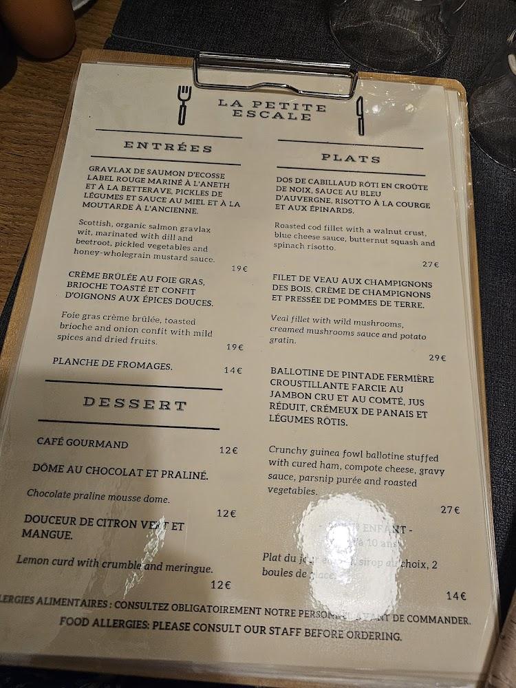 la petite escale - Menu Image 1
